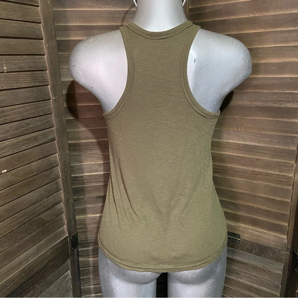 Intimately Free People Tank Top Knit Sage Green Camisole Goblincore Racerback XS